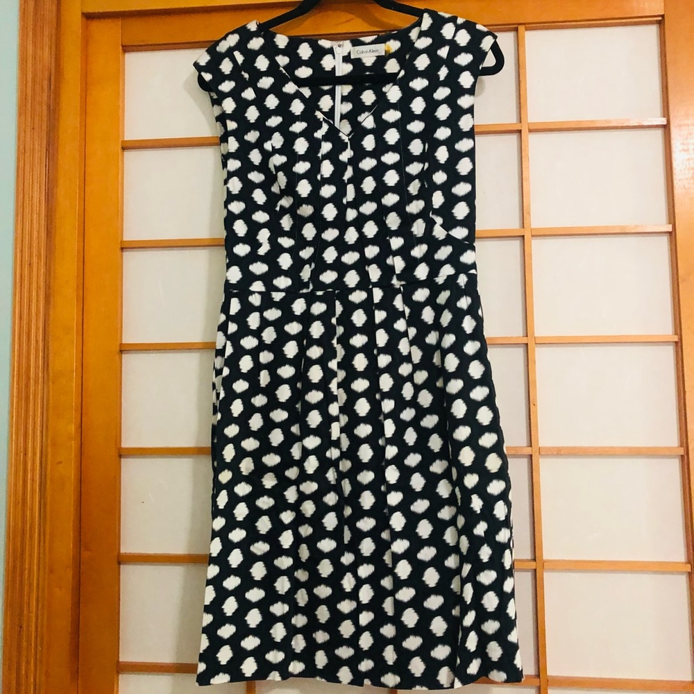 Calvin Klein black and white dress, size 10